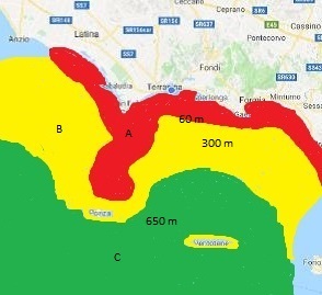 Mappa del Marine litter a Terracina