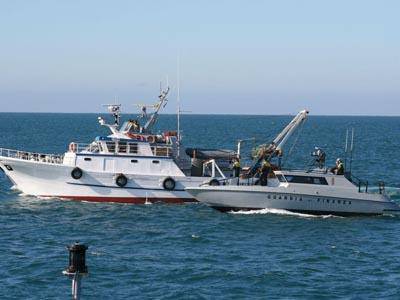 Pesca a strascico a Torre Astura, bloccato peschereccio