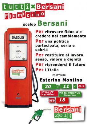 "Rifare l'Italia con Bersani a Fiumicino"
