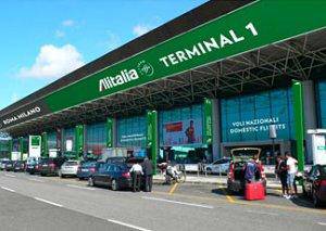 Alitalia, al terminal 1 check-in per voli nazionali e internazionali