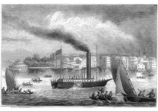 17 agosto 1807, si inaugura la prima nave a vapore
