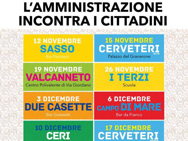 Cerveteri in Rete: Sindaco e Giunta incontrano i cittadini di Valcanneto