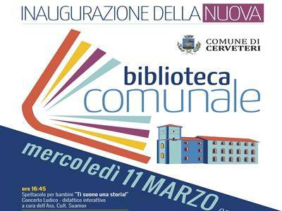 Nuova Biblioteca Comunale, inaugurazione con doppio spettacolo a ingresso gratuito