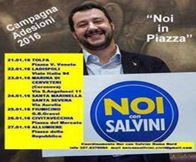 Parte la campagna di adesioni al movimento “Noi con Salvini”