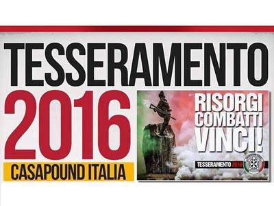 CasaPound: sabato in piazza per il tesseramento