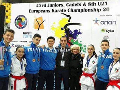Campionati Europei di Karate Giovanili Ekf, gli azzurrini fanno 18 nel bottino italiano