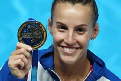 Tania Cagnotto, felice per le medaglie europee, con il sogno di vincere Rio 2016