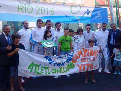 I pazienti del Bambino Gesù alle Olimpiadi di Rio, insieme ai campioni della scherma