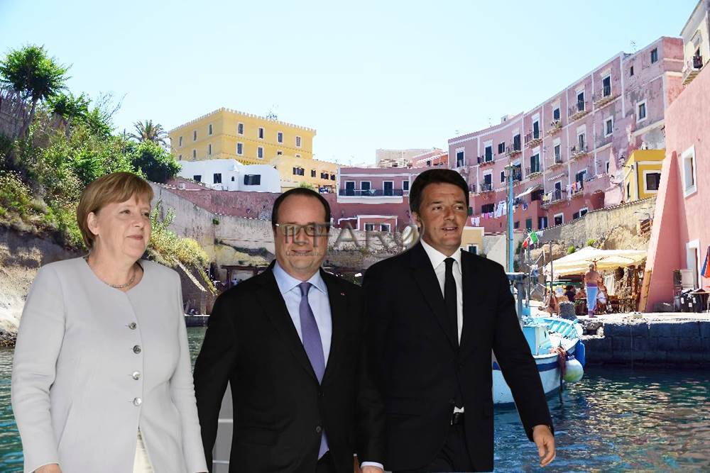 #ventotene torna ad essere l’Europa. Vertice Renzi-Merkel-Hollande sull’isola