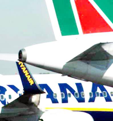Ryanair “lotta” contro Alitalia