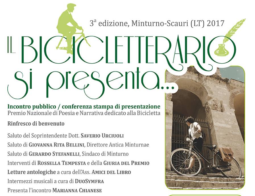 #minturno, la Bicicletta tra letteratura e storia. Presentazione del premio “IlBicicletterario”al Museo dell’Antica Minturnae