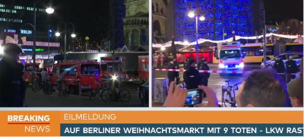 #Berlino, camion piomba sul mercatino di Natale, 9 morti e diversi feriti