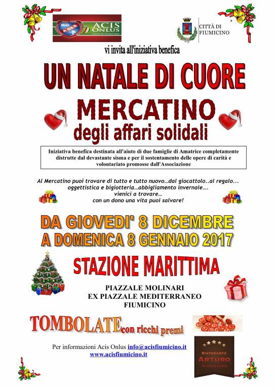 #Fiumicino, l’Acis presenta “Un Natale di cuore”