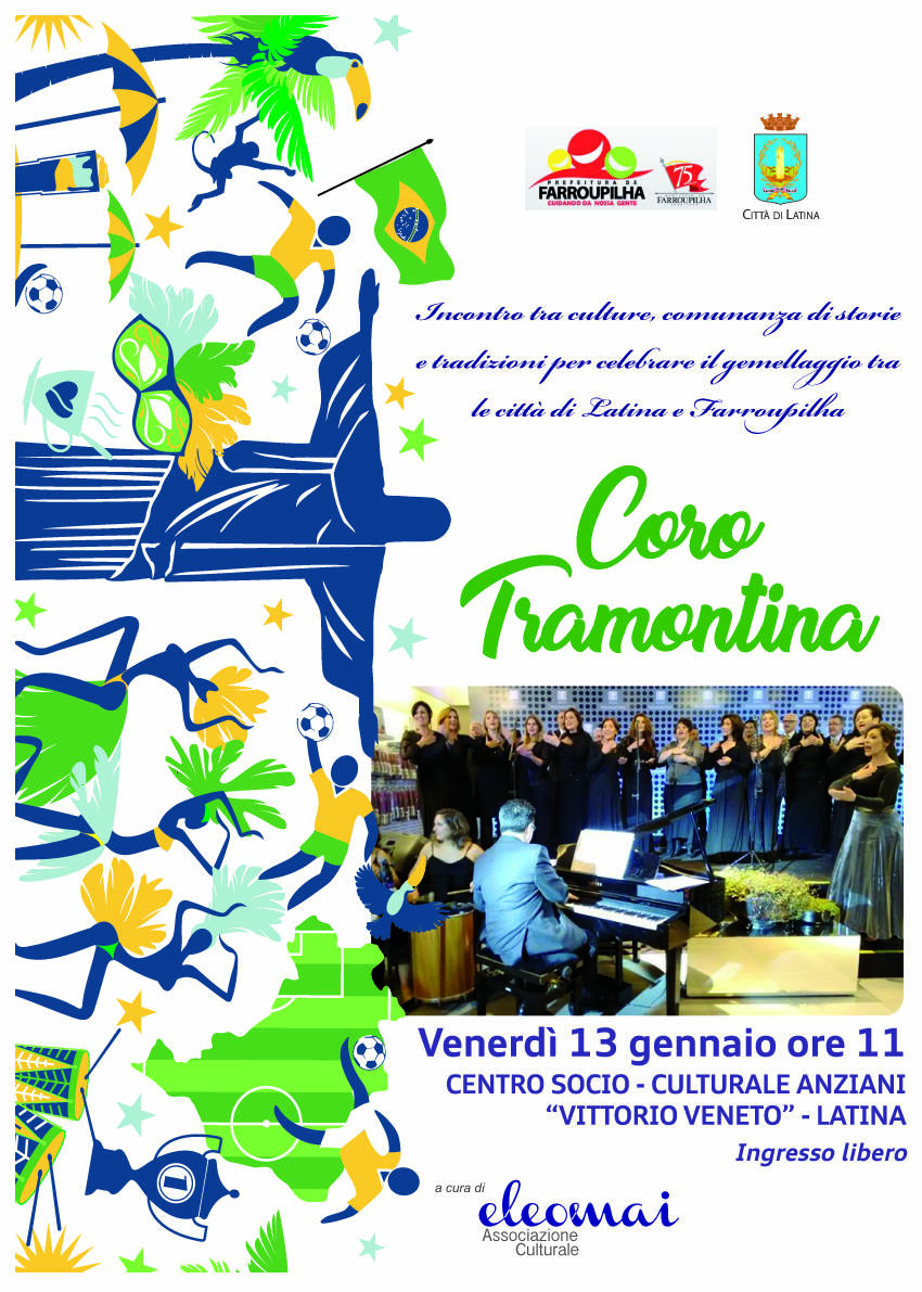 #Latina, venerdì il concerto del coro Tramontina a cura dell’associazione culturale Eleomai