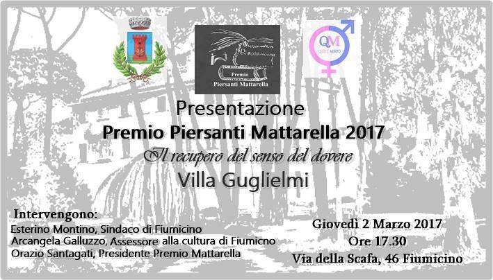 Premio Piersanti Mattarella, presentazione a #Fiumicino