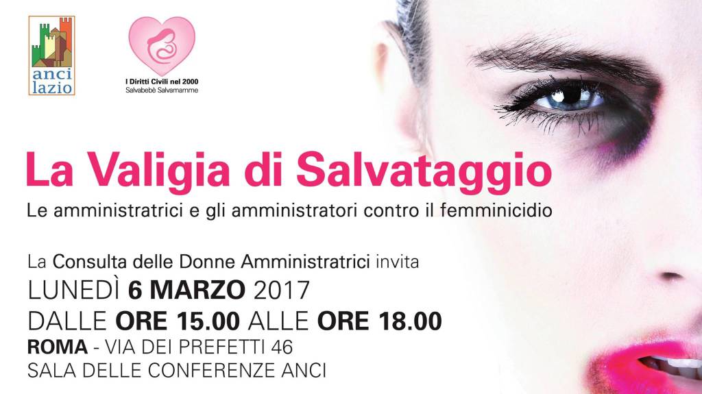 Associazione Salvamamme, il 6 marzo l’evento promosso dalla Consulta delle Donne Amministratrici Anci Lazio “La Valigia di salvataggio”