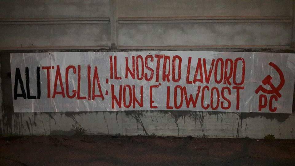 I lavoratori di Alitalia: ‘Noi non siamo una low cost ed il nostro lavoro non si svende!’