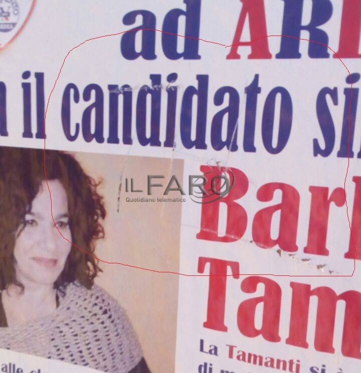 Sconosciuti tracciano una svastica su un manifesto elettorale ad #Ardea
