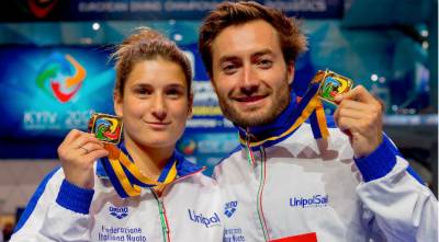 Europei Tuffi, Maicol Verzotto e Elena Bertocchi, campioni continentali, nel sincro mixed