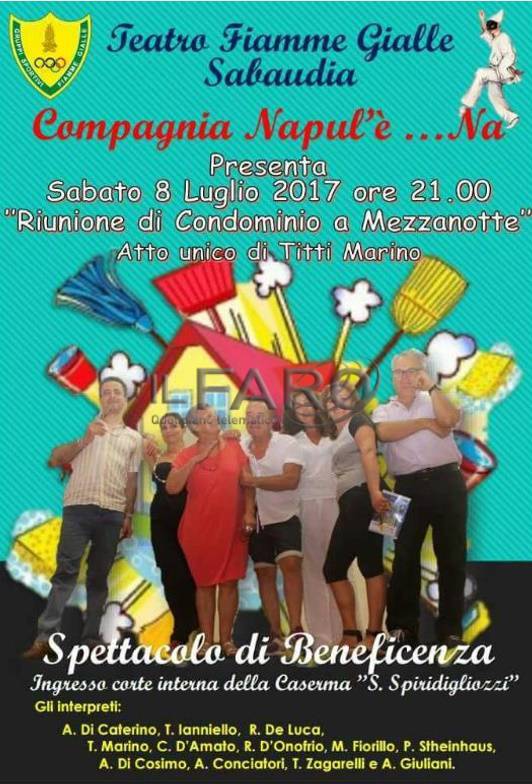 Spettacolo teatrale di Beneficenza: Sabaudia 08/07/2017 ore 21:00