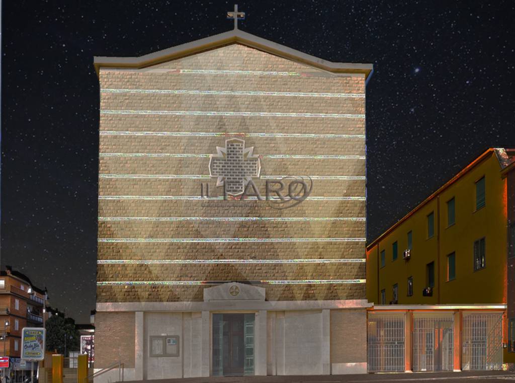 #Pomezia, nuova illuminazione per la facciata della Chiesa di piazza Ungheria