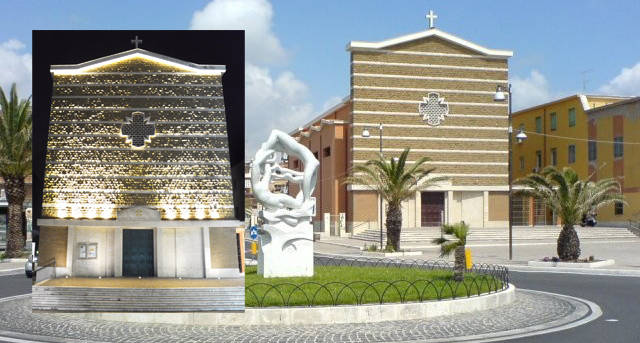 #Pomezia, nuova illuminazione per la facciata della Chiesa di piazza Ungheria