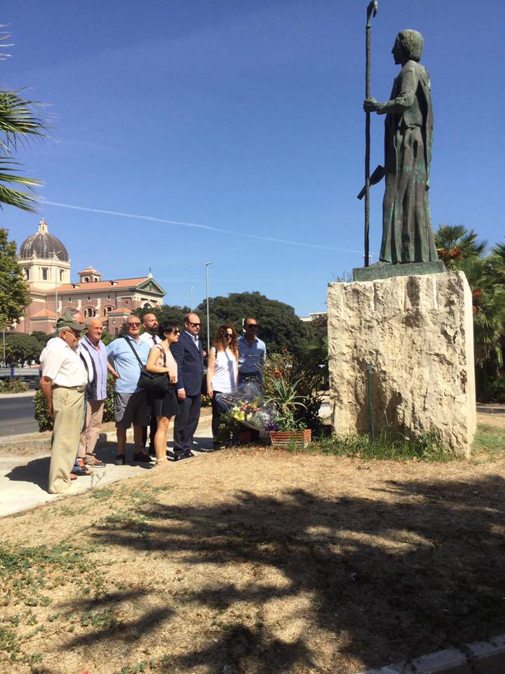 #Ostia, FI ha deposto una corona di fiori alla statua di Sant’Agostino