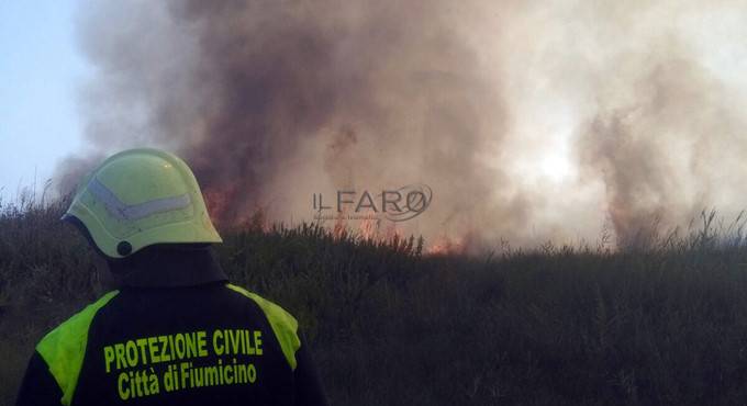 #Fiumicino, a fuoco via Scagliosi, paura per le abitazioni