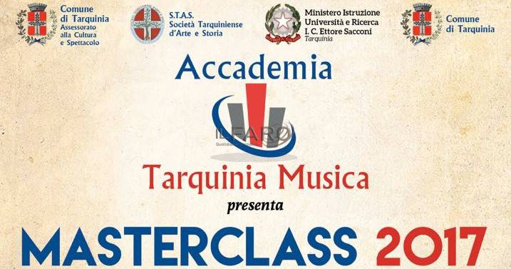 Accademia #Tarquinia Musica, oltre 70 iscritti alle Masterclass 2017
