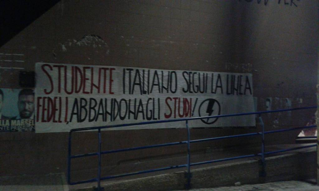 Bloccostudentesco, ‘Studente italiano segui la linea Fedeli: abbandona gli studi!’