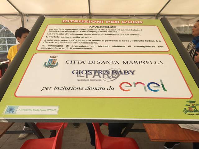 #SantaMarinella, inaugurata la ‘giostra baby’ al Parco ‘Martiri delle foibe’