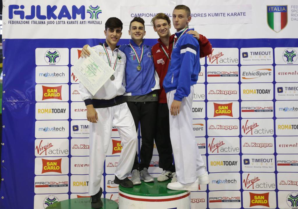 Karate, agli Juniores maschili vincono Danilo Greco, Roberto Ferraiolo e Andrea Arioli