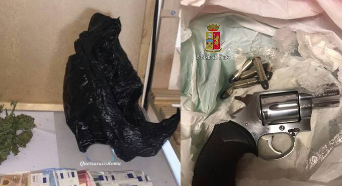 Spacciatori in arresto a Tor Bella Monaca, armi e droga sequestrati dalla Polizia