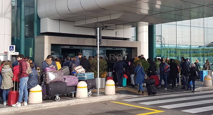 bagaglio sospetto all'aeroporto di Fiumicino