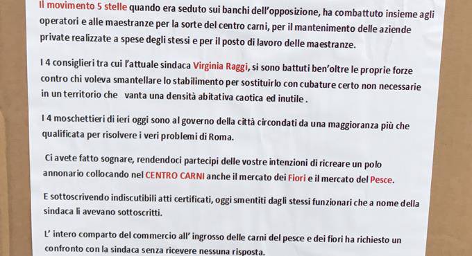 Centro Carni di via Palmiro Togliatti, Bordoni ‘la Raggi continua a trascurare i lavoratori’