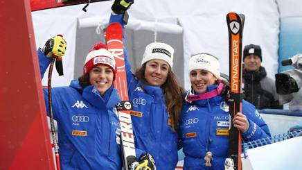Sci alpino, eccezionale Italia, tripletta in Coppa del Mondo, Goggia, Brignone e Fanchini sul podio