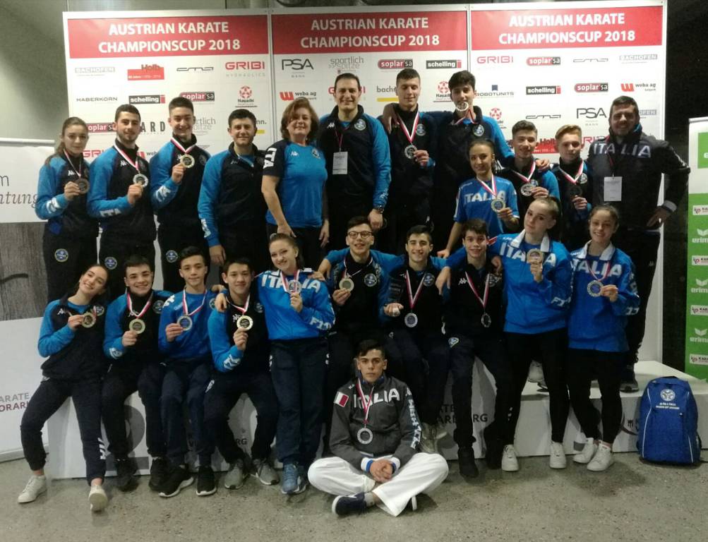 Karate, 18 medaglie all’Open d’Austria, azzurrini padroni del tatami
