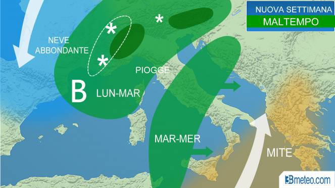 #meteo, l’inverno si fa sentire, nel Lazio piogge intense tra martedì e mercoledì