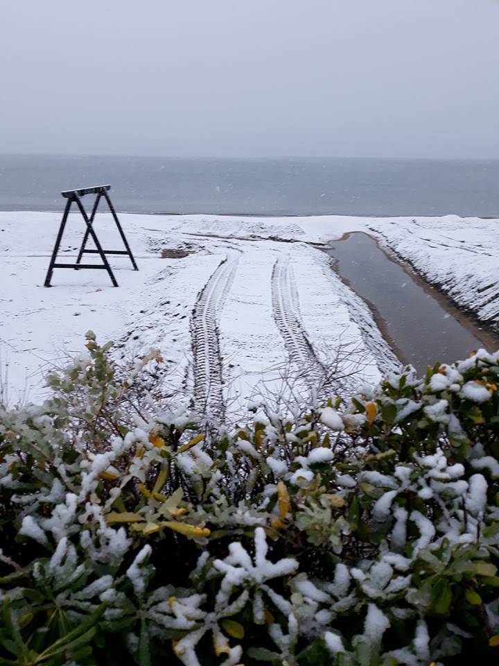 Neve in spiaggia, Minturno
