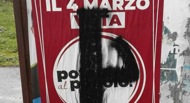 Potere al popolo e Prc vandalismo fascista
