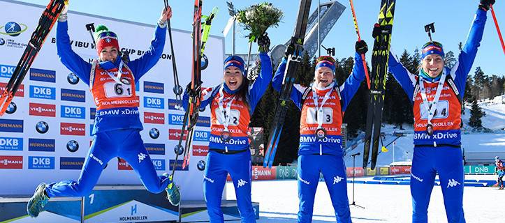 Biathlon, super Italia a Oslo, terza la staffetta femminile, secondo Hofer nella pursuit maschile