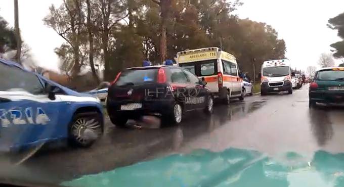 incidente via portuense auto polizia locale