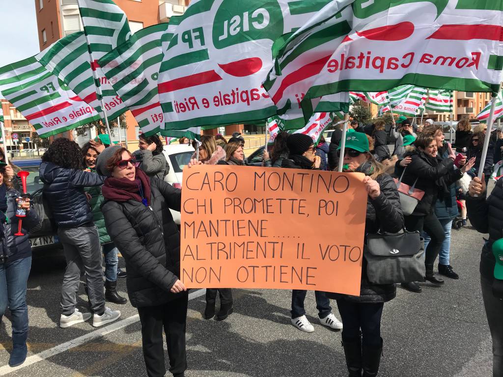 Fiumicino, Cosentino ‘Le tantissime precarie in piazza oggi, si aspettiamo una risposta sola, stabilizzazione diretta’
