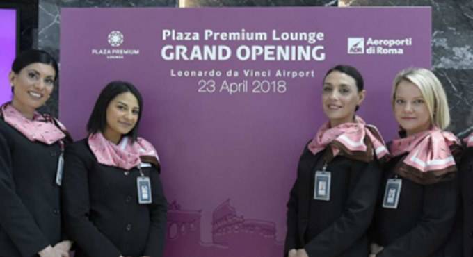 Inaugurazione Plaza premium lounge aeroporto Da Vinci 