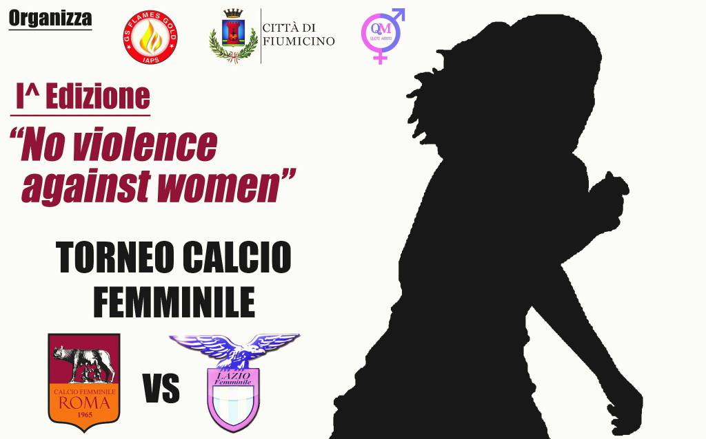 Allo Stadio Cetorelli, il No Violence against Women con Roma e Lazio
