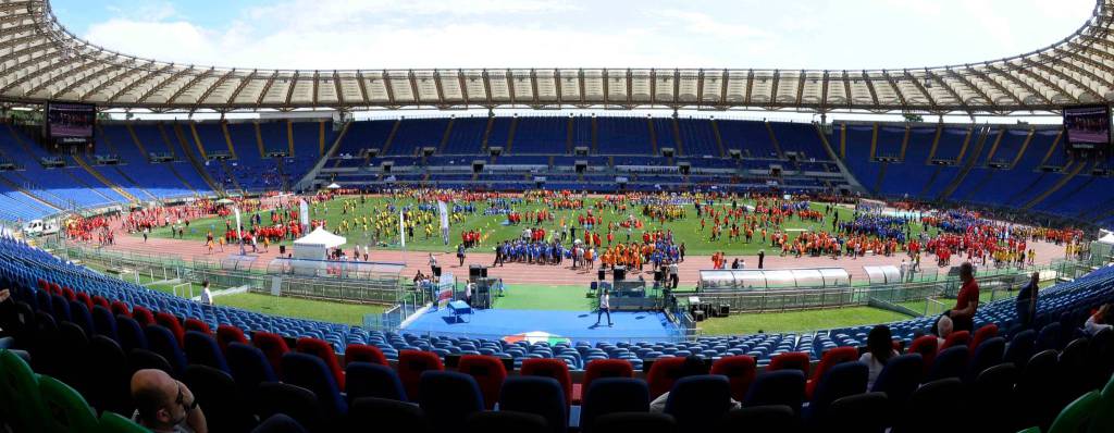 Emozione Olimpico, la scuola scende in campo, 5000 studenti con Coni Lazio
