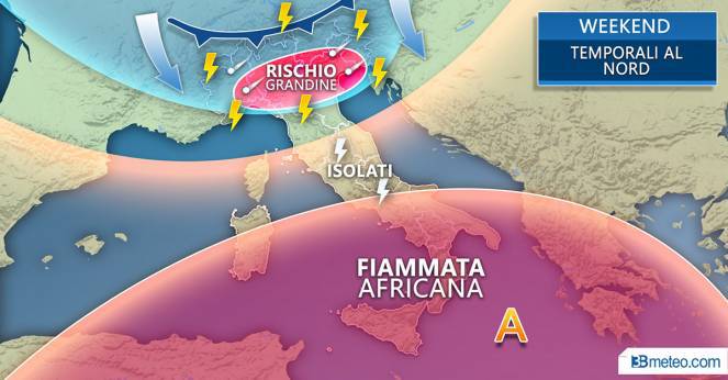 Meteo, caldo e piogge, Italia a corrente alternata