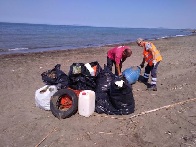 Tarquinia, pulita la spiaggia a Pian di Spille