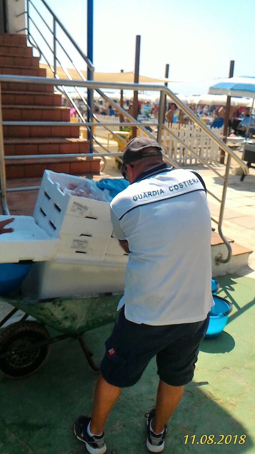 Vendeva abusivamente il pesce in spiaggia a Formia, scattano sequestro e maxi multa