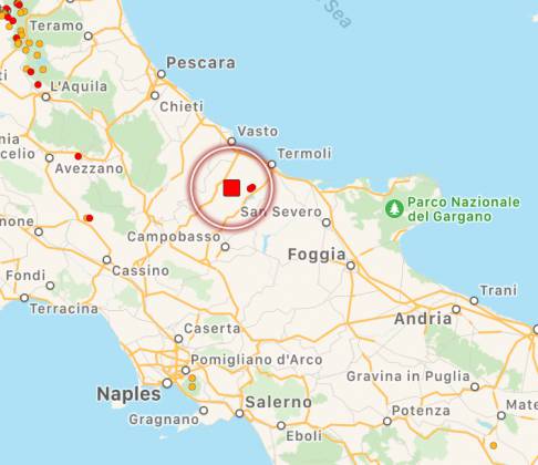 Nuove scosse di terremoto in Molise. Lesioni al serbatoio di Montecilfone